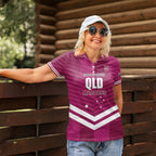 QLD Maroons Rugby Custom Women Polo Shirt 2026 State of Origin