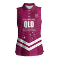 QLD Maroons Rugby Custom Women Sleeveless Polo Shirt 2026 State of Origin