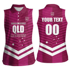QLD Maroons Rugby Custom Women Sleeveless Polo Shirt 2026 State of Origin