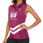 QLD Maroons Rugby Custom Women Sleeveless Polo Shirt 2026 State of Origin