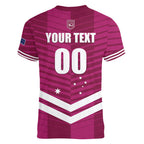 QLD Maroons Rugby Custom Women V-Neck T-Shirt 2026 State of Origin