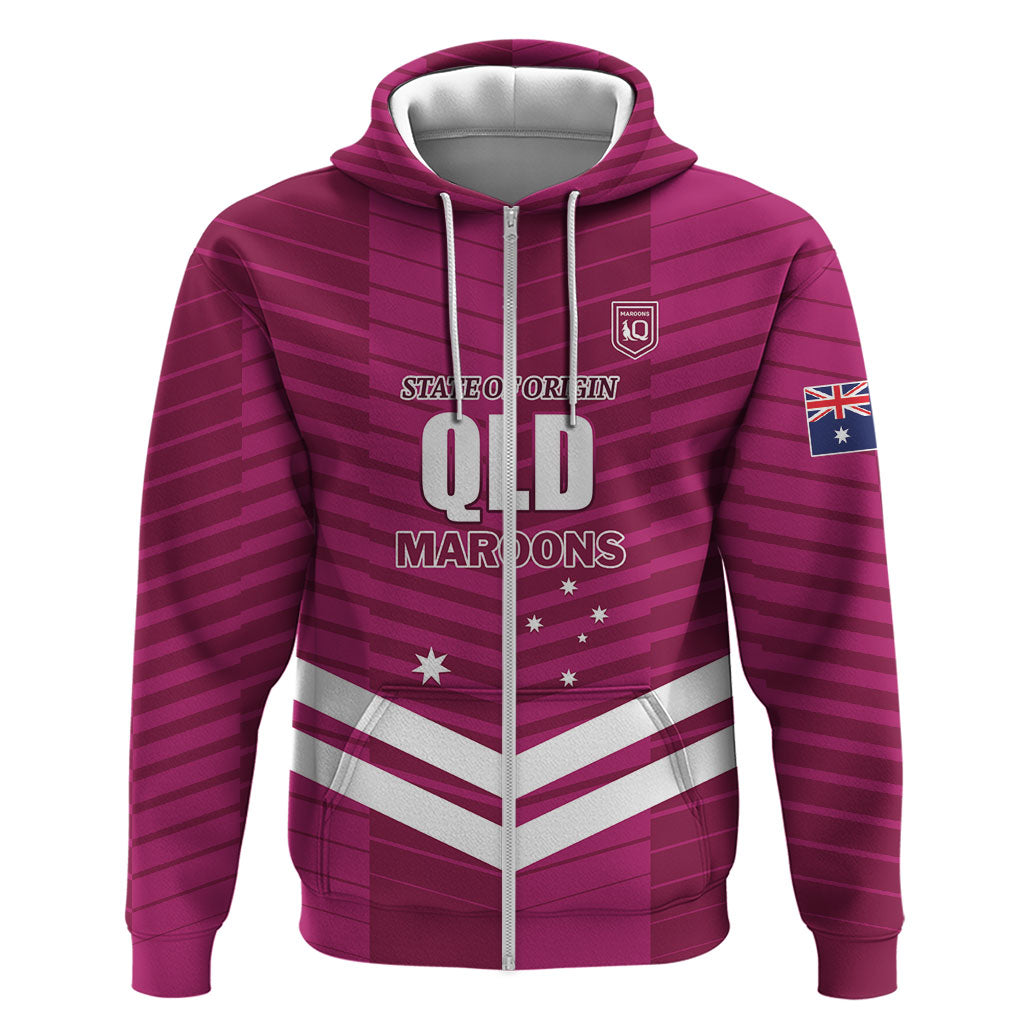 QLD Maroons Rugby Custom Zip Hoodie 2026 State of Origin