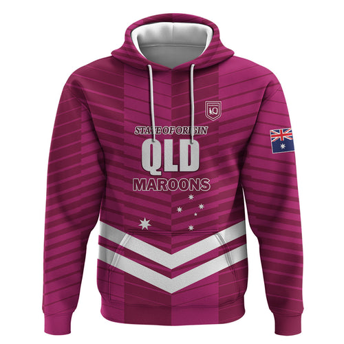 QLD Maroons Rugby Custom Zip Hoodie 2026 State of Origin