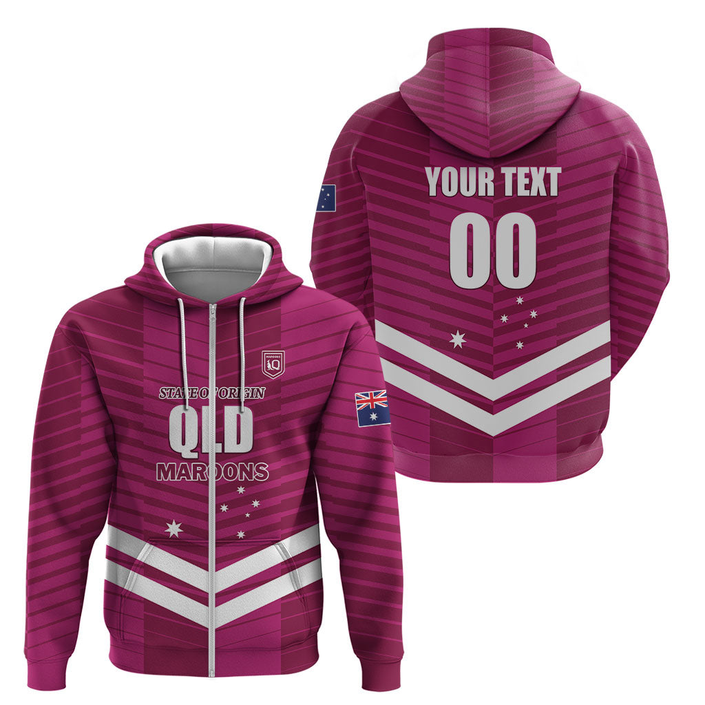 QLD Maroons Rugby Custom Zip Hoodie 2026 State of Origin
