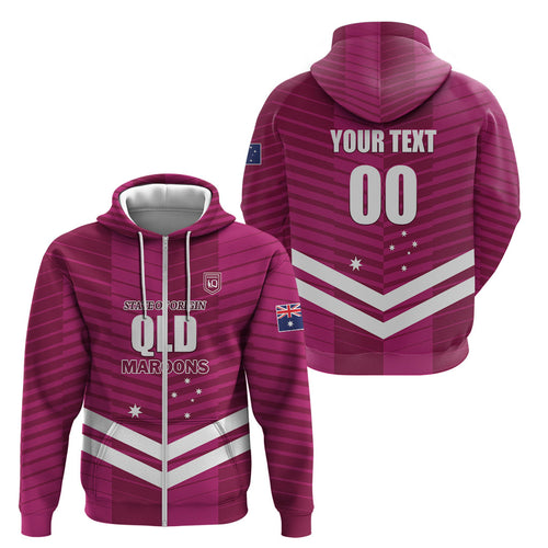 QLD Maroons Rugby Custom Zip Hoodie 2026 State of Origin