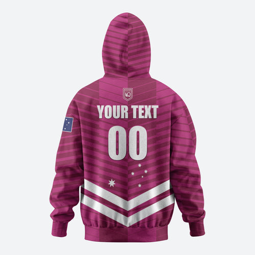 QLD Maroons Rugby Custom Zip Hoodie 2026 State of Origin
