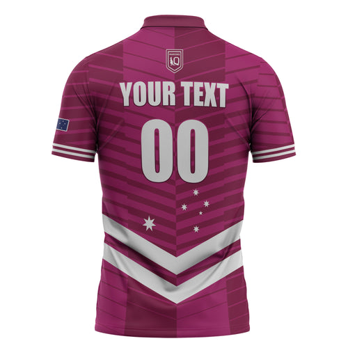QLD Maroons Rugby Custom Zipper Polo Shirt 2026 State of Origin