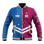 NSW Blues and QLD Maroons Rugby Custom Baseball Jacket 2026 State of Origin