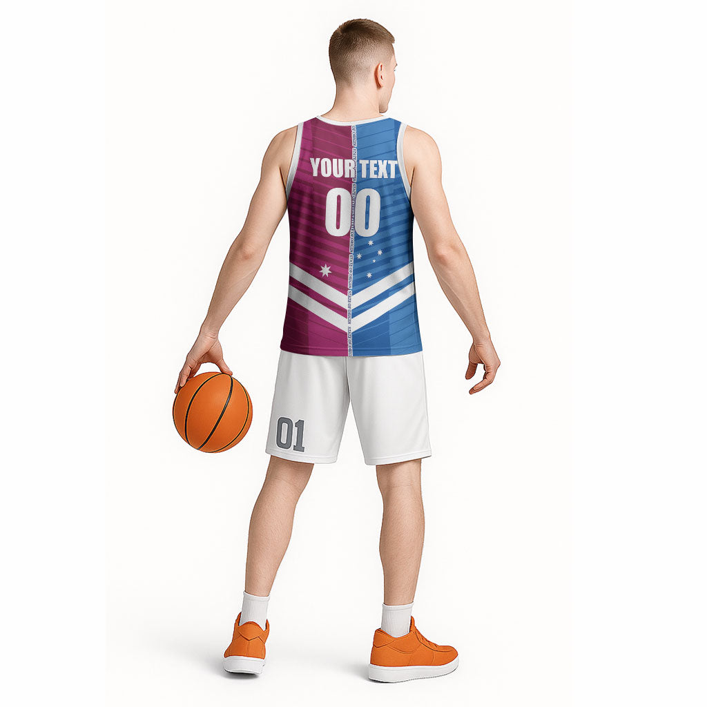 NSW Blues and QLD Maroons Rugby Custom Basketball Jersey 2026 State of Origin