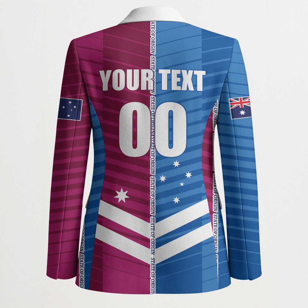 NSW Blues and QLD Maroons Rugby Custom Blazer 2026 State of Origin