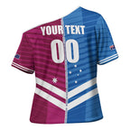 NSW Blues and QLD Maroons Rugby Custom Cross Shoulder Shirt 2026 State of Origin