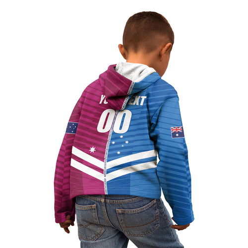 NSW Blues and QLD Maroons Rugby Custom Kid Hoodie 2026 State of Origin