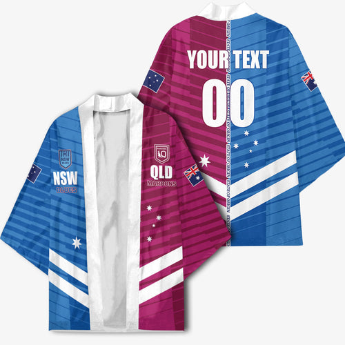 NSW Blues and QLD Maroons Rugby Custom Kimono 2026 State of Origin