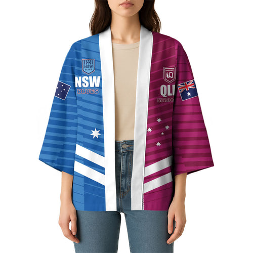 NSW Blues and QLD Maroons Rugby Custom Kimono 2026 State of Origin