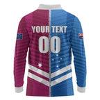 NSW Blues and QLD Maroons Rugby Custom Long Sleeve Polo Shirt 2026 State of Origin