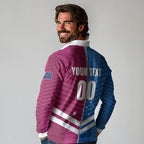 NSW Blues and QLD Maroons Rugby Custom Long Sleeve Polo Shirt 2026 State of Origin