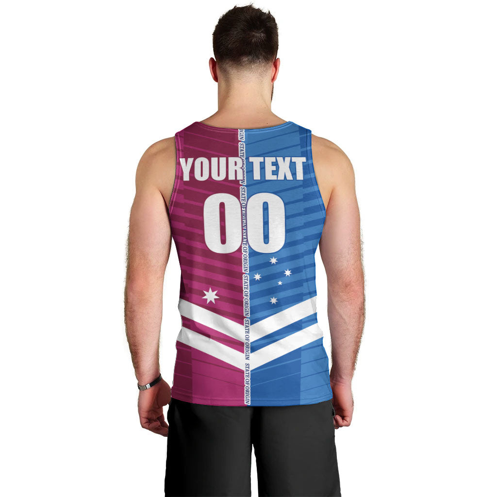 NSW Blues and QLD Maroons Rugby Custom Men Tank Top 2026 State of Origin