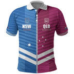 NSW Blues and QLD Maroons Rugby Custom Polo Shirt 2026 State of Origin