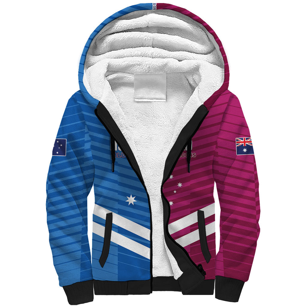 NSW Blues and QLD Maroons Rugby Custom Sherpa Hoodie 2026 State of Origin