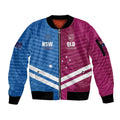 NSW Blues and QLD Maroons Rugby Custom Sleeve Zip Bomber Jacket 2026 State of Origin
