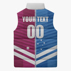 NSW Blues and QLD Maroons Rugby Custom Sleeveless Puffer Jacket 2026 State of Origin