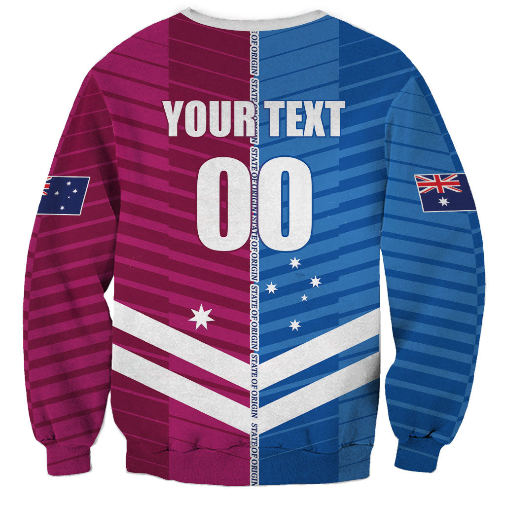 NSW Blues and QLD Maroons Rugby Custom Sweatshirt 2026 State of Origin
