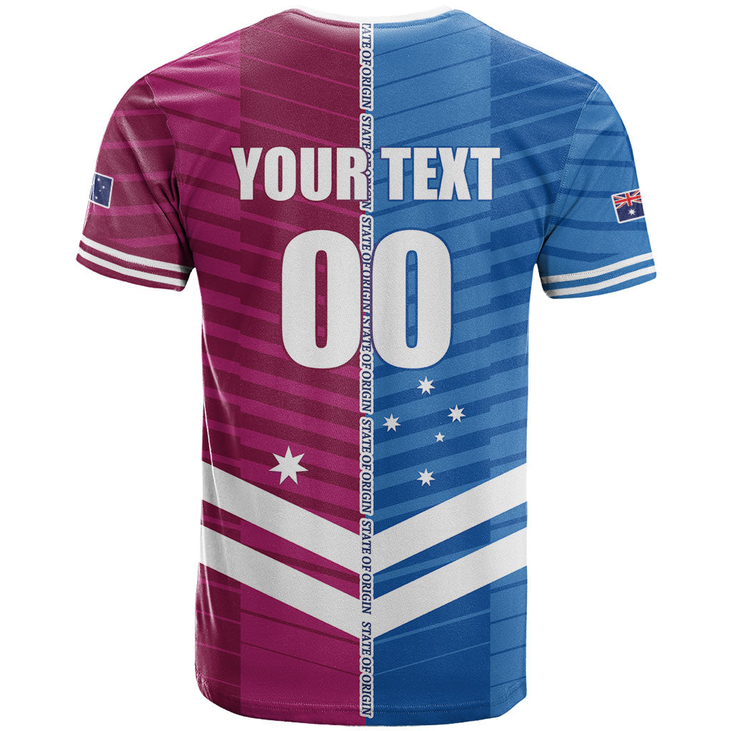 NSW Blues and QLD Maroons Rugby Custom T Shirt 2026 State of Origin