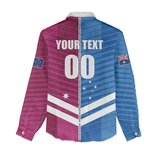 NSW Blues and QLD Maroons Rugby Custom Women Casual Shirt 2026 State of Origin