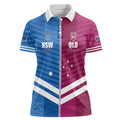 NSW Blues and QLD Maroons Rugby Custom Women Polo Shirt 2026 State of Origin