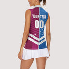 NSW Blues and QLD Maroons Rugby Custom Women Sleeveless Polo Shirt 2026 State of Origin
