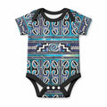 Maori Matariki Baby Onesie Blue Galaxy Aesthetic Koru Art