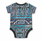 Maori Matariki Baby Onesie Blue Galaxy Aesthetic Koru Art