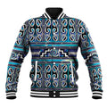 Maori Matariki Baseball Jacket Blue Galaxy Aesthetic Koru Art