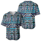 Maori Matariki Baseball Jersey Blue Galaxy Aesthetic Koru Art