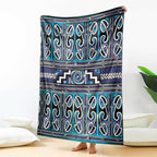 Maori Matariki Blanket Blue Galaxy Aesthetic Koru Art