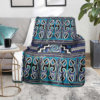 Maori Matariki Blanket Blue Galaxy Aesthetic Koru Art