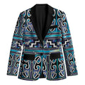 Maori Matariki Blazer Blue Galaxy Aesthetic Koru Art