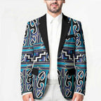 Maori Matariki Blazer Blue Galaxy Aesthetic Koru Art