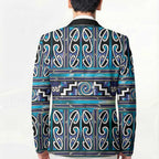 Maori Matariki Blazer Blue Galaxy Aesthetic Koru Art