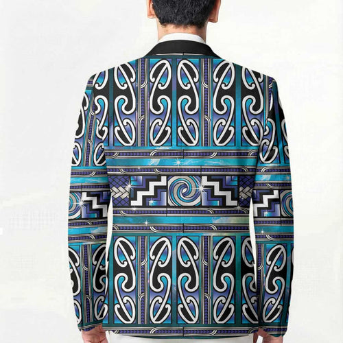 Maori Matariki Blazer Blue Galaxy Aesthetic Koru Art