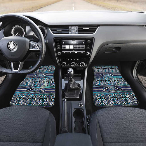 Maori Matariki Car Mats Blue Galaxy Aesthetic Koru Art