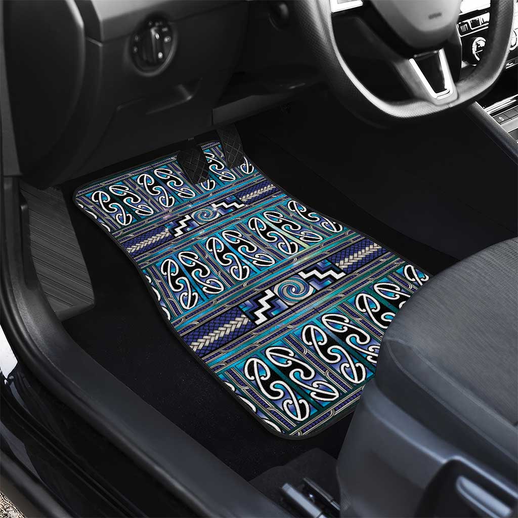 Maori Matariki Car Mats Blue Galaxy Aesthetic Koru Art
