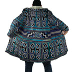 Maori Matariki Cloak Blue Galaxy Aesthetic Koru Art