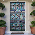 Maori Matariki Door Cover Blue Galaxy Aesthetic Koru Art