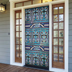 Maori Matariki Door Cover Blue Galaxy Aesthetic Koru Art