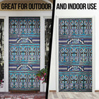 Maori Matariki Door Cover Blue Galaxy Aesthetic Koru Art