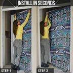 Maori Matariki Door Cover Blue Galaxy Aesthetic Koru Art