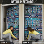 Maori Matariki Door Cover Blue Galaxy Aesthetic Koru Art