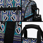 Maori Matariki Duffle Bag Blue Galaxy Aesthetic Koru Art