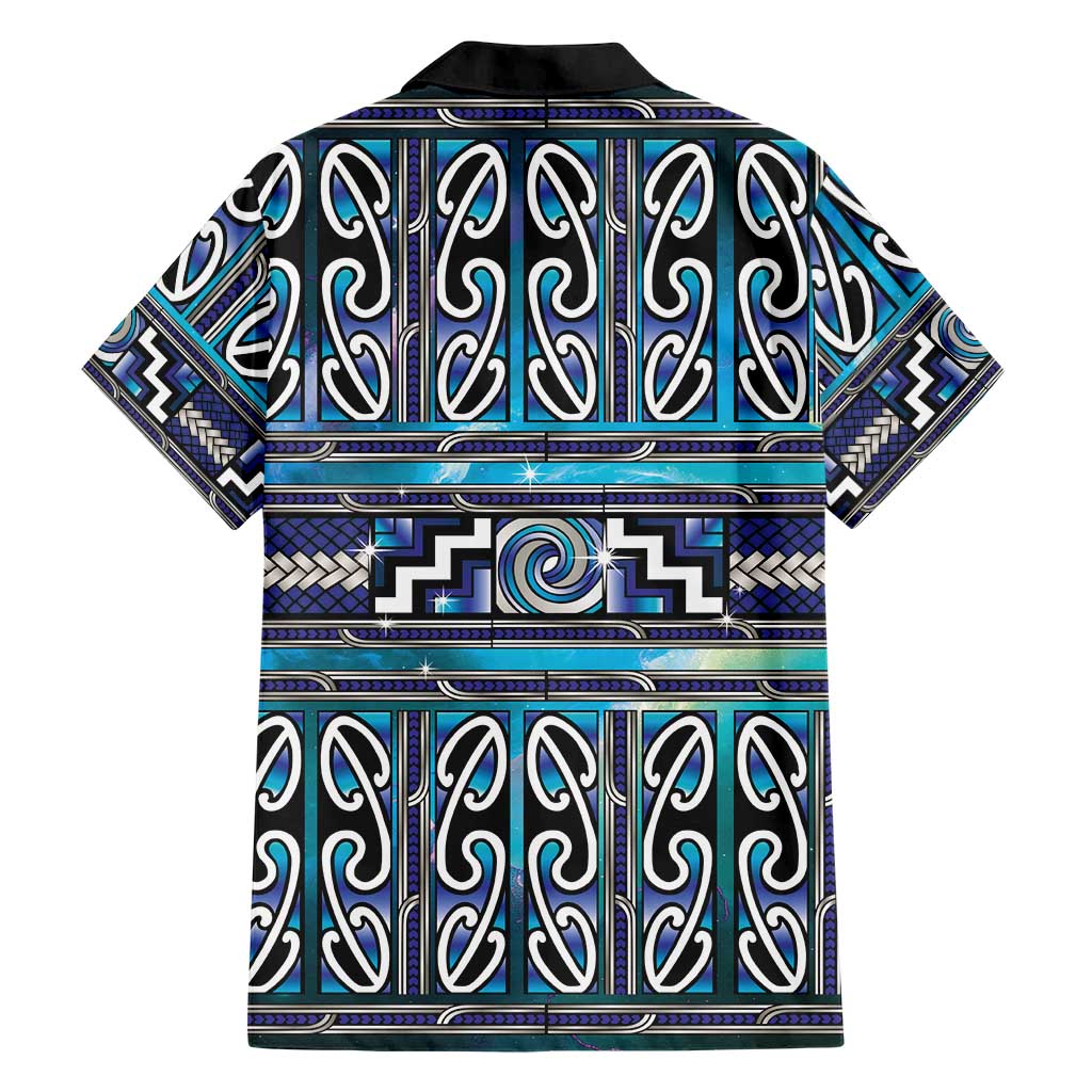 Maori Matariki Family Matching Tank Maxi Dress and Hawaiian Shirt Blue Galaxy Aesthetic Koru Art